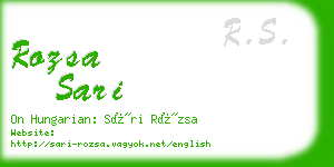 rozsa sari business card